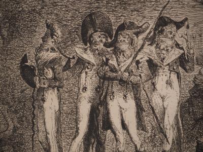 Gustave Adolphe JUNDT : Les incroyables, Gravure originale signée 2
