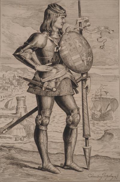 Claudius POPELIN : Le conquérant, Gravure originale signée 2
