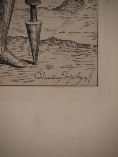 Claudius POPELIN : Le conquérant, Gravure originale signée 2