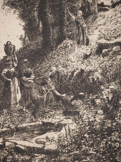 Emmanuel LANSYER : La Fontaine, Gravure signée 2