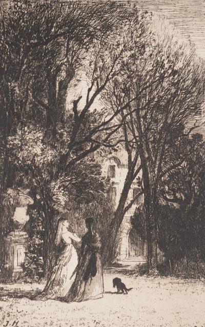 Jules HEREAU : Rêverie, Gravure originale signée 2