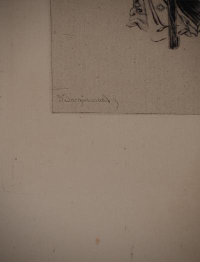 Jules Ferdinand JACQUEMART : Japon, La Pivoine, Gravure originale signée 2