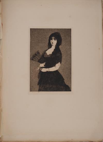 Edouard MANET: Exotic flower, Original signed engraving 2