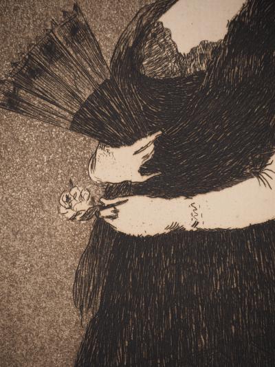Edouard MANET: Exotic flower, Original signed engraving 2
