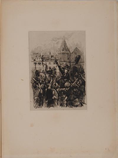 Victor GIRAUD : Révolution, Théroigne de Méricourt, Gravure originale signée 2