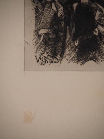 Victor GIRAUD : Révolution, Théroigne de Méricourt, Gravure originale signée 2
