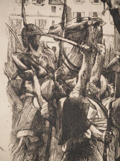 Victor GIRAUD : Révolution, Théroigne de Méricourt, Gravure originale signée 2