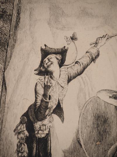 Paul RAJON : Le Pitre, Gravure originale 2