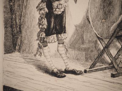 Paul RAJON : Le Pitre, Gravure originale 2