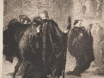 Emile BOILVIN : Après la Harangue, Gravure originale signée 2
