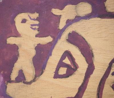 Yvon TAILLANDIER : Catitipède, Huile sur bois originale signée 2