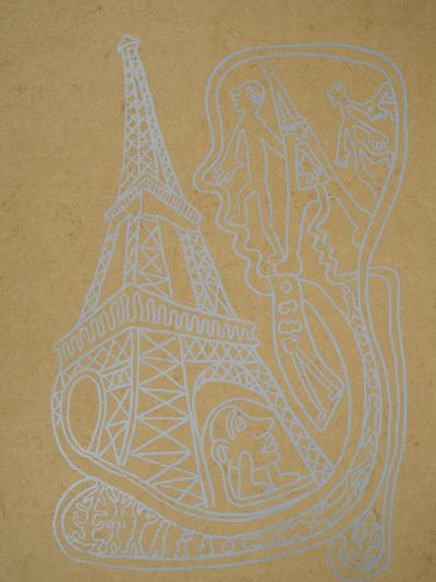 Yvon TAILLANDIER : Paris, La Tour Eiffel, Sérigraphie originale signée 2