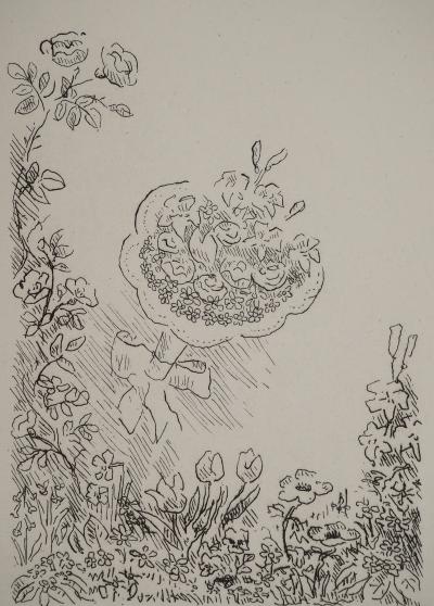 Maurice ASSELIN : Le lancer du bouquet, Gravure originale signée 2