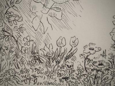 Maurice ASSELIN : Le lancer du bouquet, Gravure originale signée 2