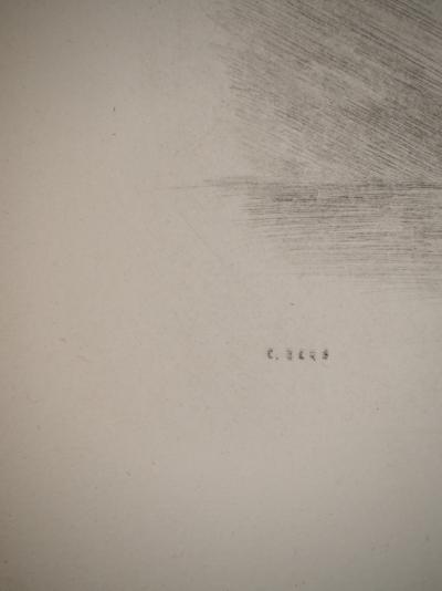 Camille BERG : Bouquet au vase, Gravure originale signée 2