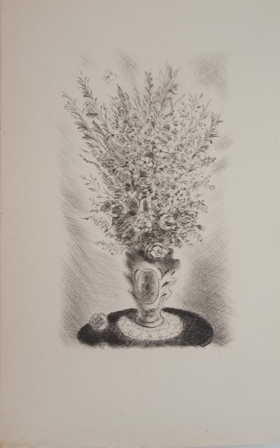 Michel CIRY : Bouquet au papillon, Gravure originale 2