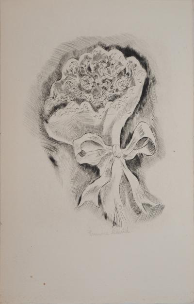 Hermine DAVID : Le bouquet de la mariée, Gravure originale signée 2