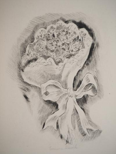 Hermine DAVID : Le bouquet de la mariée, Gravure originale signée 2