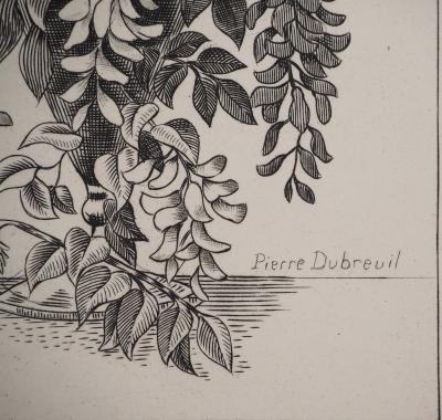Pierre DUBREUIL : Composition printanière, Gravure originale signée 2