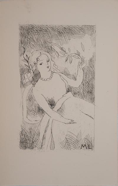 Marie LAURENCIN : Mariée aux branches d’olivier et perles, Gravure originale signée 2