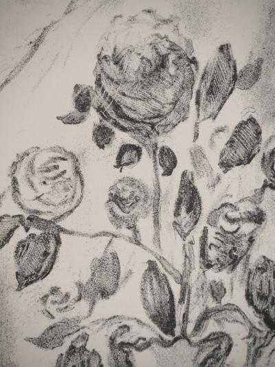 Henriette LE GRIX : Les roses, Lithographie originale signée 2