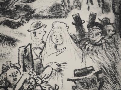 André PLANSON : Parade nuptiale, Lithographie originale signée 2