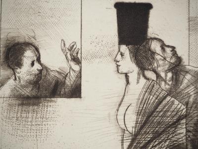 Miguel CONDÉ : Terre des mythes, Gravure originale 2