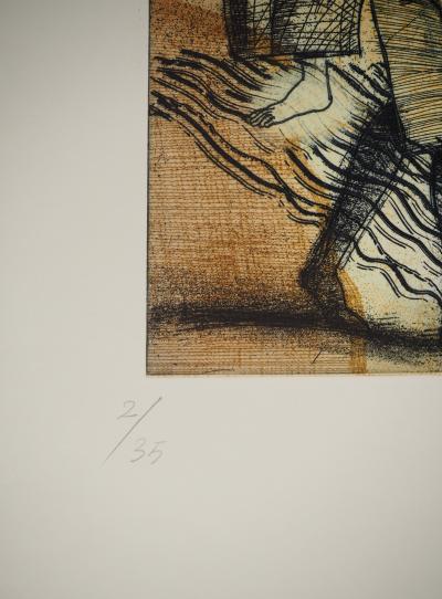 Miguel CONDÉ : Fleuve Maudit, La couronne de laurier, Gravure originale 2