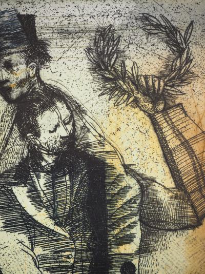 Miguel CONDÉ : Fleuve Maudit, La couronne de laurier, Gravure originale 2