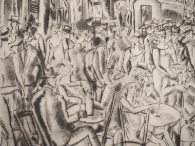 Hermine DAVID : La Fête à Montmartre, Gravure originale 2