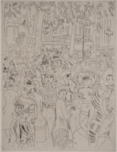 Chas LABORDE : Boulevard des Capucines, Gravure originale 2