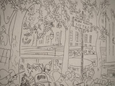 Chas LABORDE : Boulevard des Capucines, Gravure originale 2