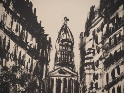 Maurice DE VLAMINCK : Rue Soufflot, Lithographie originale signée 2