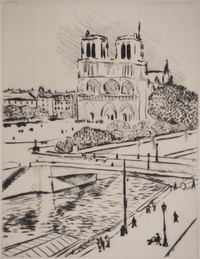 Albert MARQUET: Notre-Dame, Original engraving 2