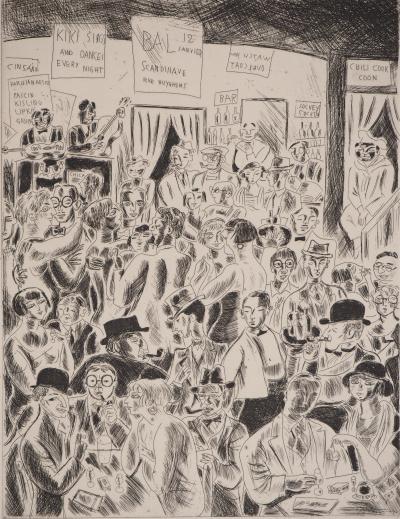 Jean OBERLE : Au Jockey, Gravure originale 2