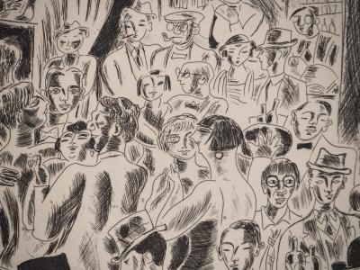 Jean OBERLE : Au Jockey, Gravure originale 2