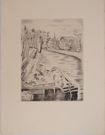 Edmond CERIA : Quai des Orfèvres, Gravure originale 2