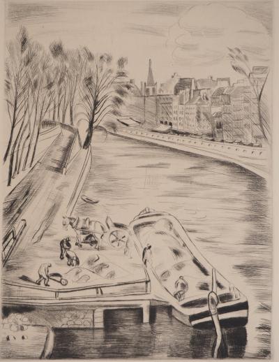 Edmond CERIA : Quai des Orfèvres, Gravure originale 2