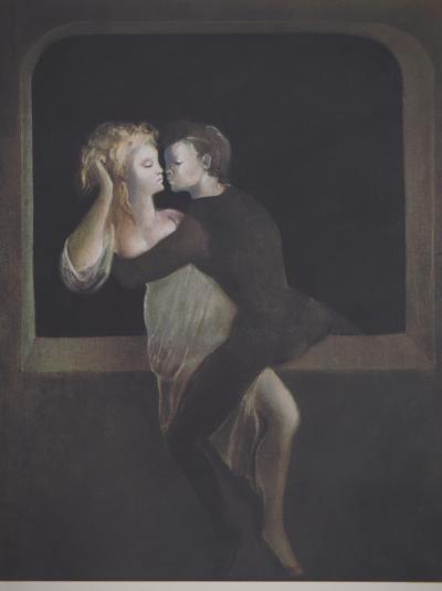Léonor FINI : Les amants au balcon, Sérigraphie originale signée 2