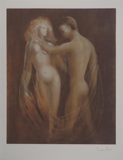 Léonor FINI : Les amants au voile, Sérigraphie originale signée