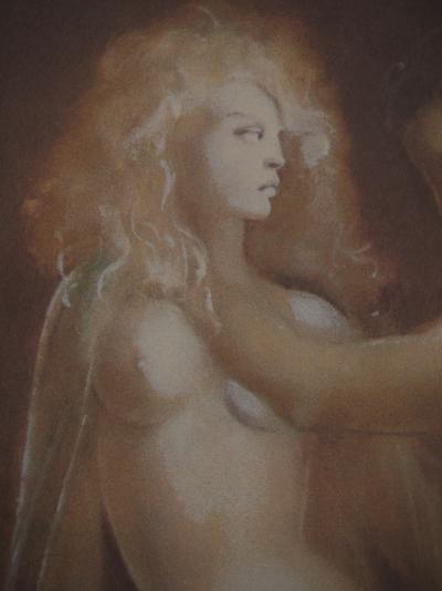 Léonor FINI: Lovers with veils, Original signed screenprint 2