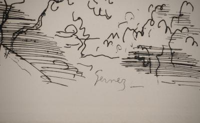Paul-Elie GERNEZ : Vue sur Notre Dame, Gravure originale signée 2