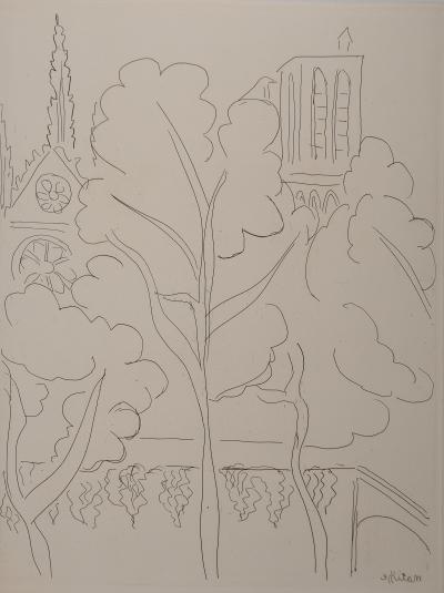 Henri MATISSE : Les tours de Notre Dame, Gravure originale signée 2