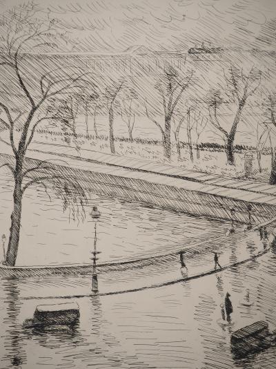 Albert MARQUET : Journée parisienne pluvieuse, Gravure originale signée 2