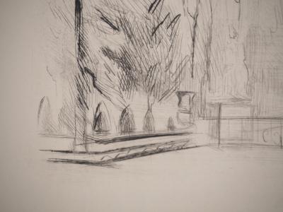 Léopold LEVY: The Tuileries, Original engraving 2
