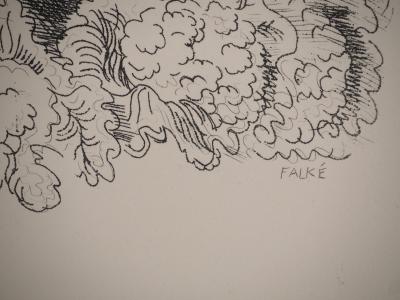 Pierre FALKE : Les fleuristes, Gravure originale signée 2