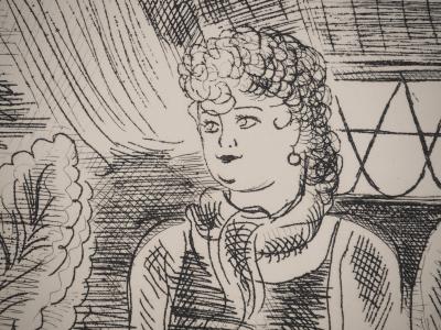 Pierre FALKE : Les fleuristes, Gravure originale signée 2