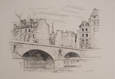 Gérard AMBROSELLI: The Pont Neuf, Original signed engraving 2