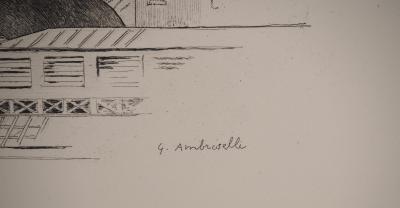 Gérard AMBROSELLI: The Pont Neuf, Original signed engraving 2