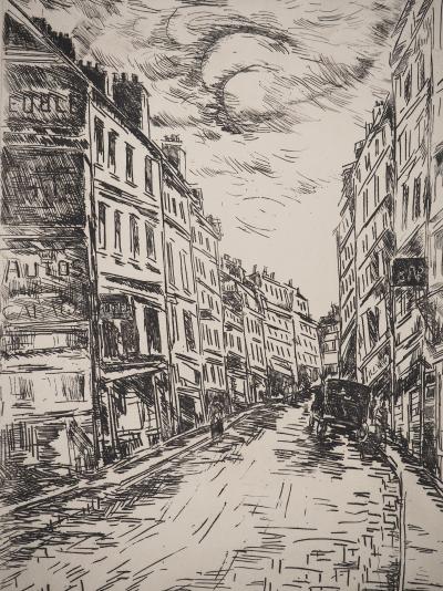 Maurice DE VLAMINCK : Rue vers Montparnasse, Gravure originale signée 2